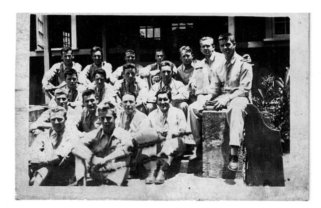 The LDS Choir poses for a group photo in 1945 Okinawa